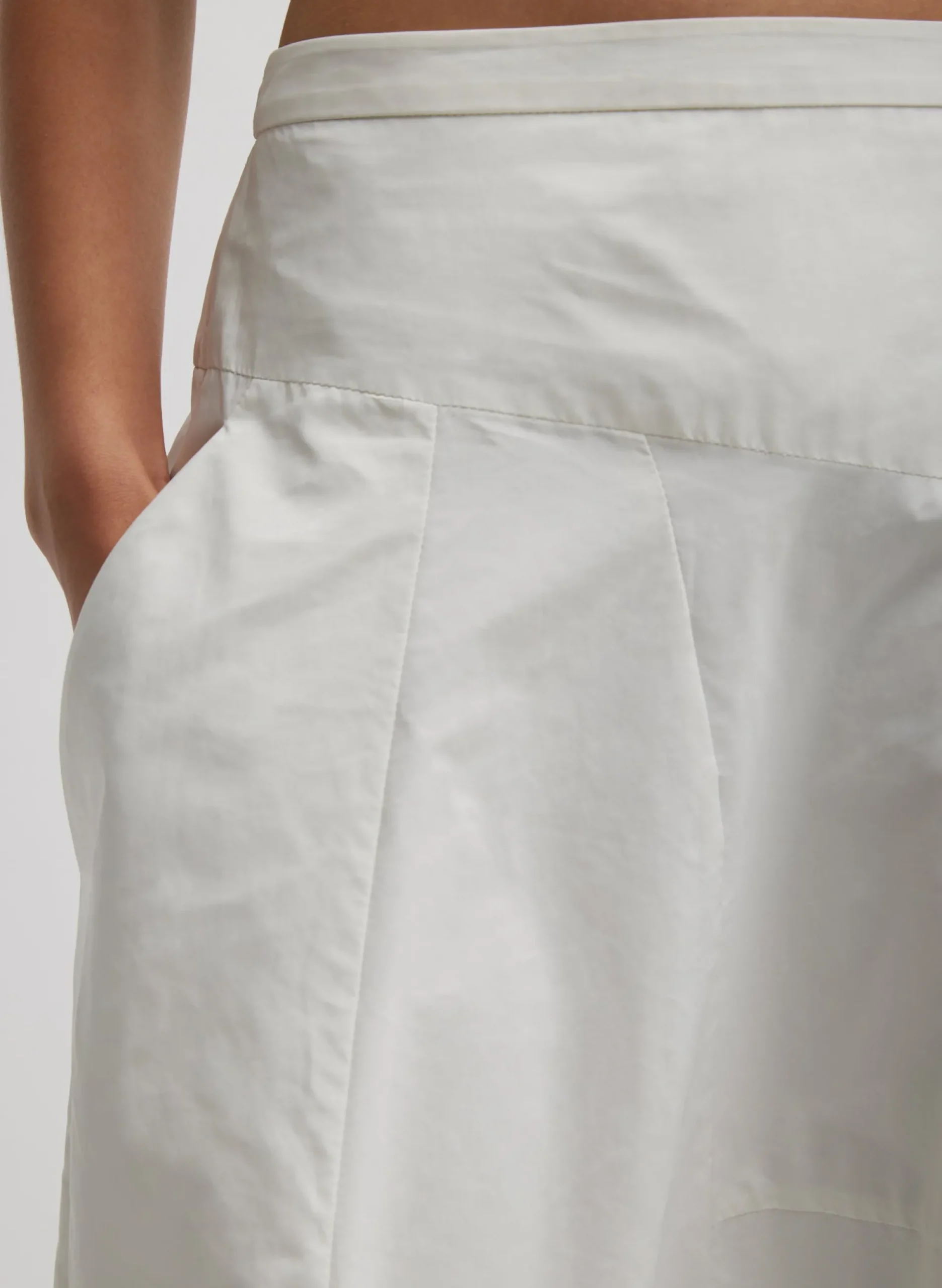 Nylon Asymmetrical Balloon Skirt