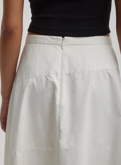 Nylon Asymmetrical Balloon Skirt