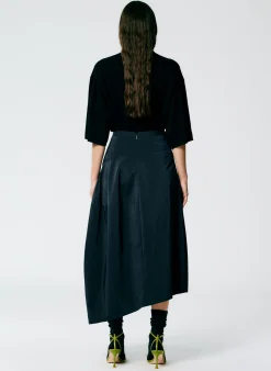 Nylon Asymmetrical Balloon Skirt