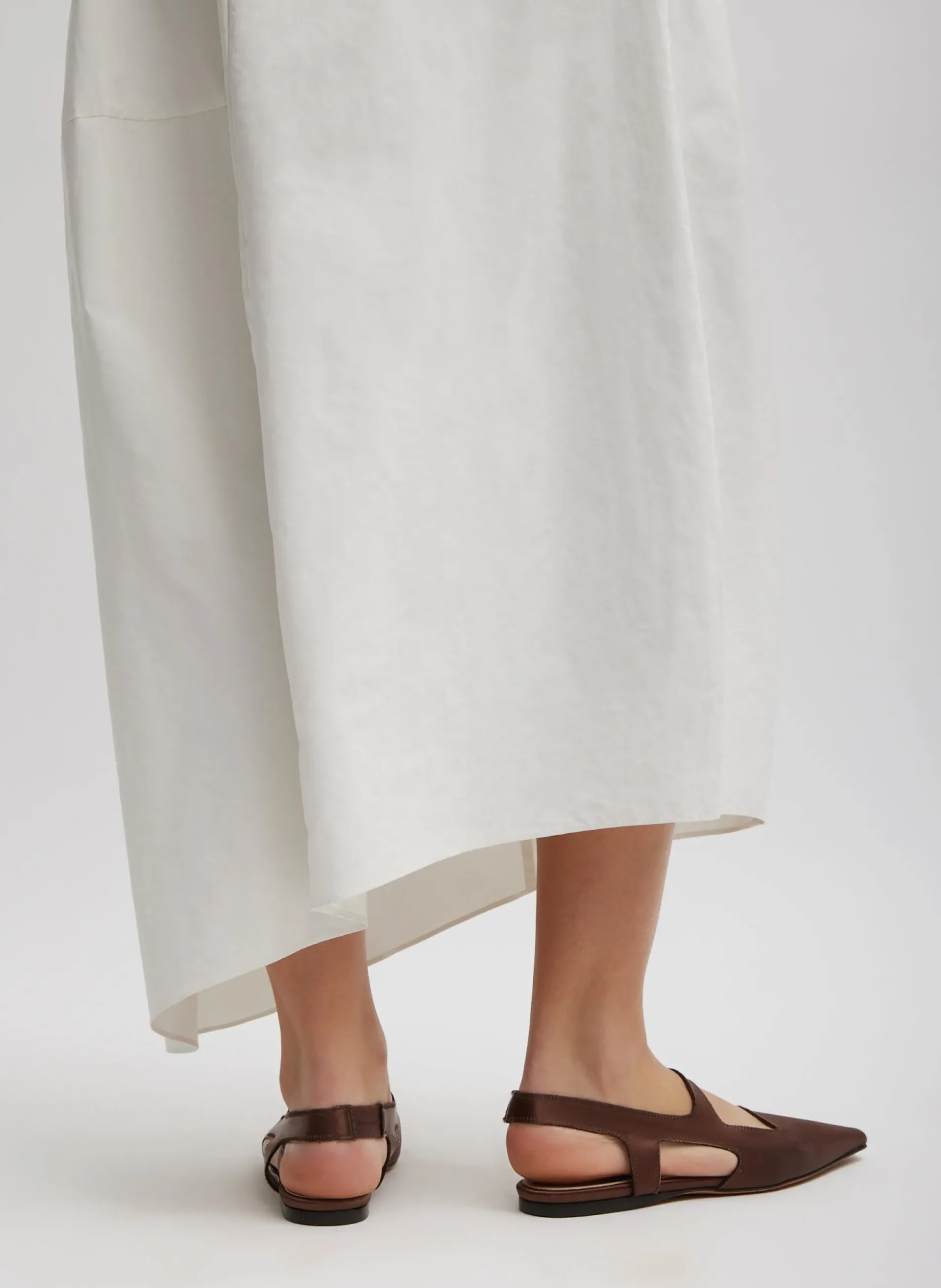 Nylon Asymmetrical Balloon Skirt