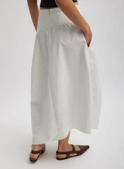 Nylon Asymmetrical Balloon Skirt