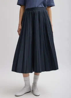 Oliver Cotton Stretch Tricotine Pintucked Skirt