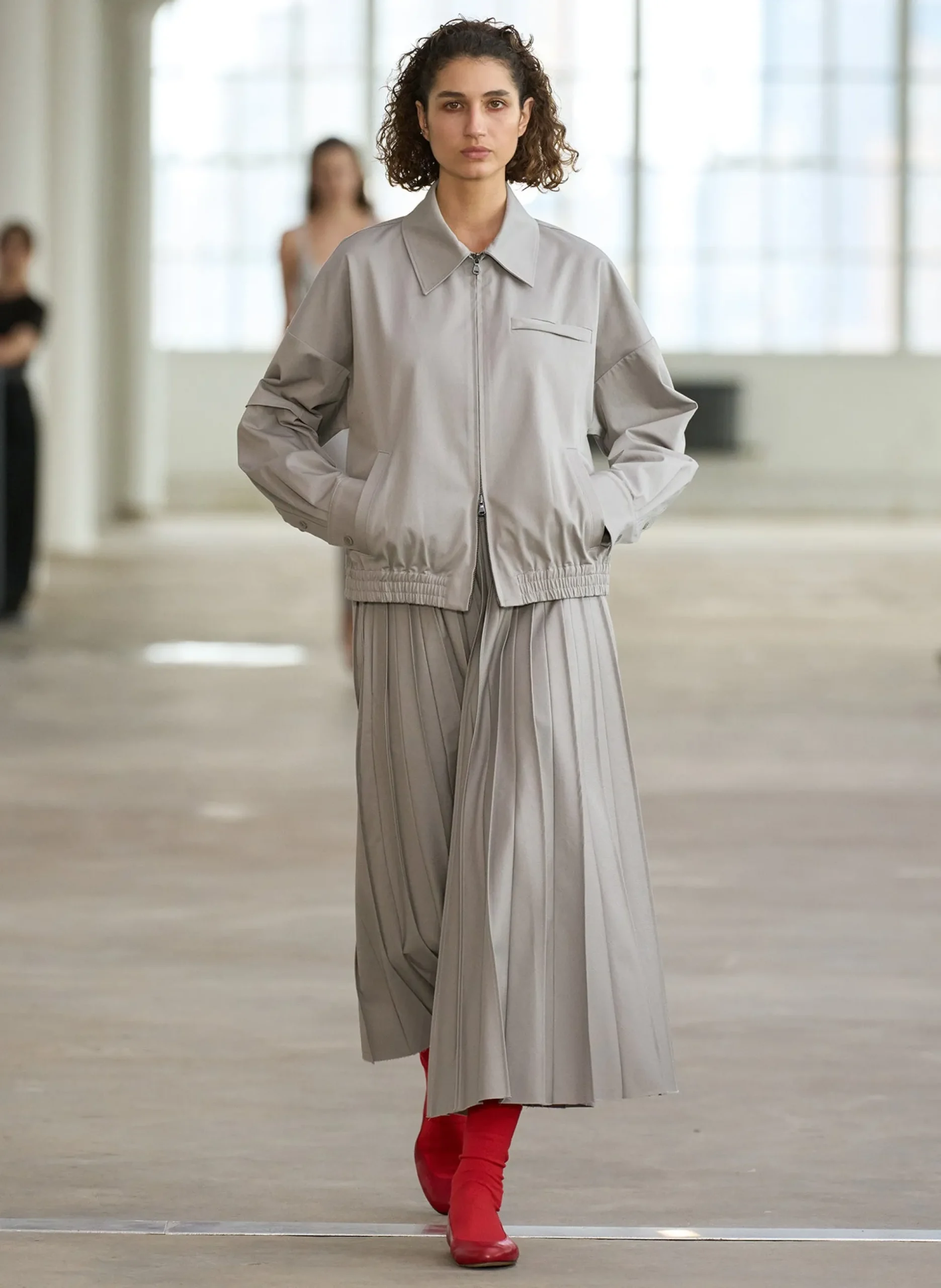 Oliver Cotton Stretch Tricotine Pintucked Skirt