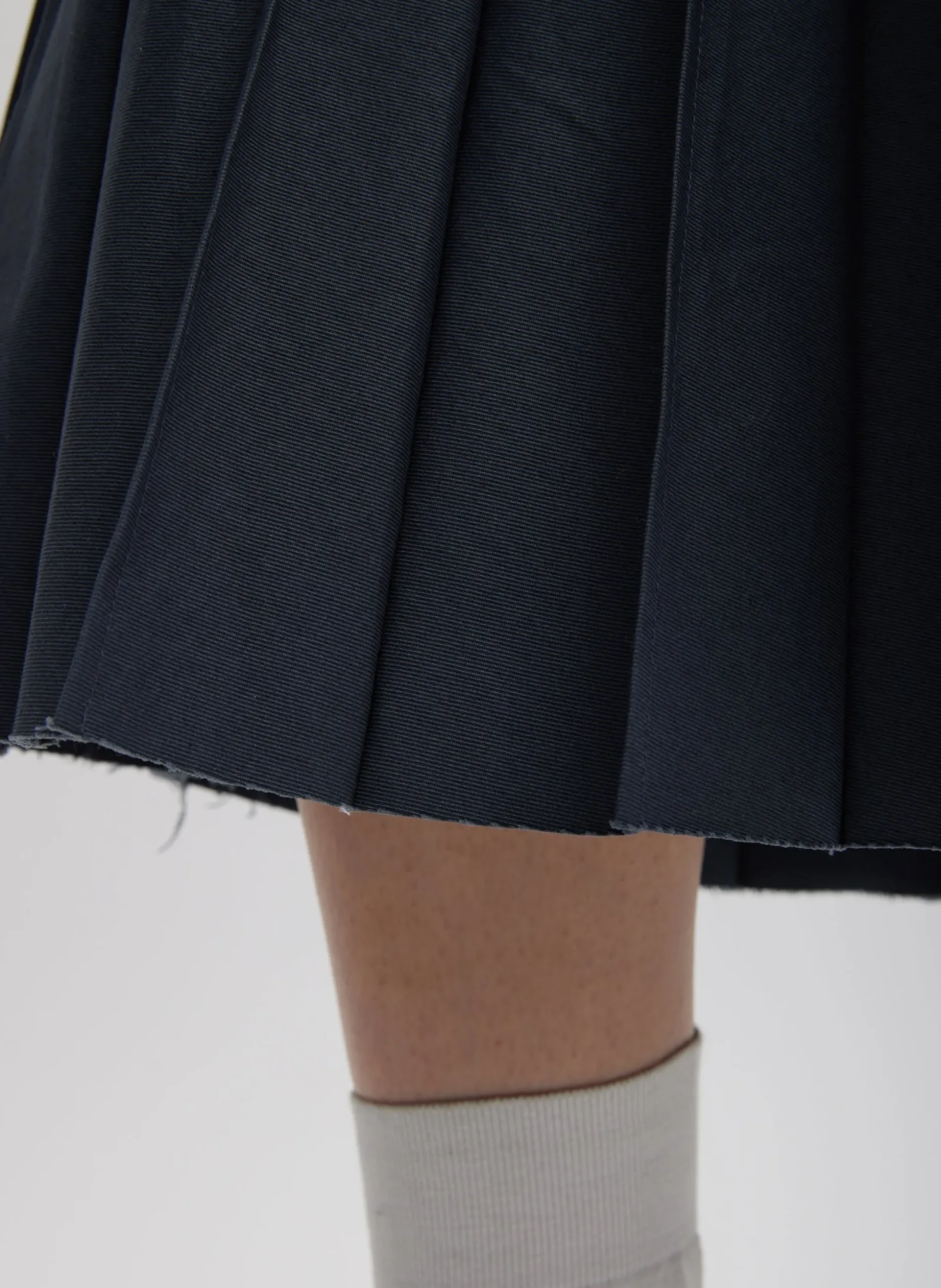 Oliver Cotton Stretch Tricotine Pintucked Skirt