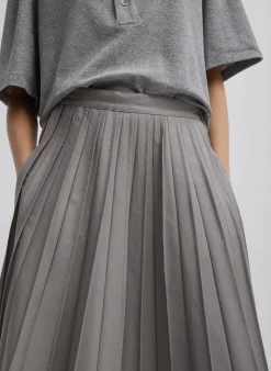 Oliver Cotton Stretch Tricotine Pintucked Skirt