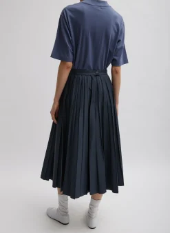 Oliver Cotton Stretch Tricotine Pintucked Skirt