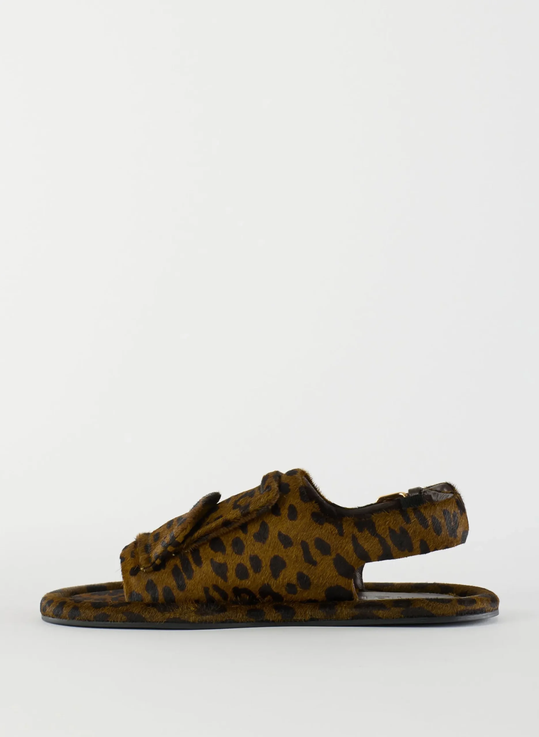 Pony Hair Calf Print Slingback Beryen Sandal
