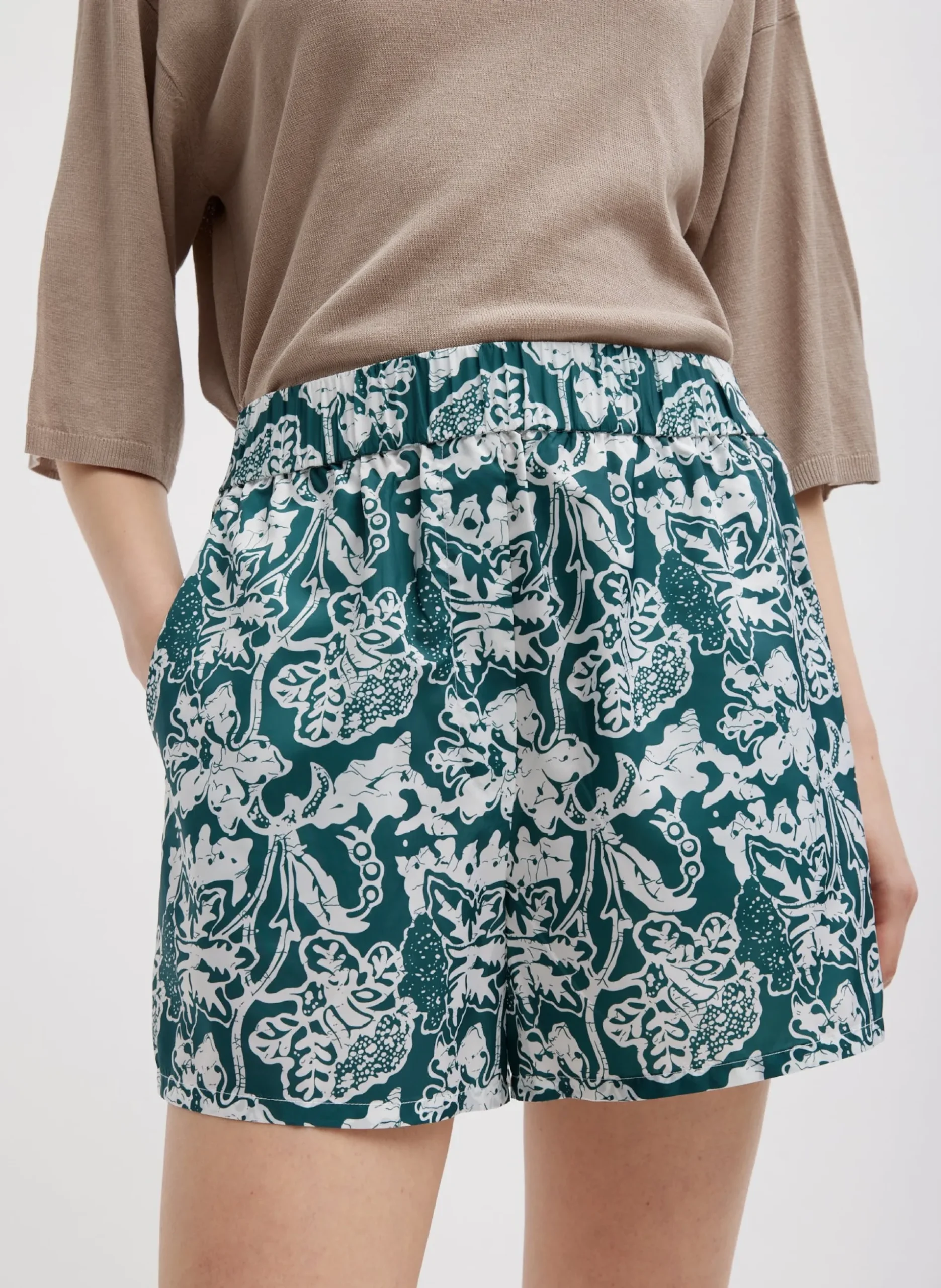 Recycled Nylon Batik Pull On Shorts