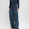 Recycled Sporty Nylon Cheetah Wide Leg Pull On Pant