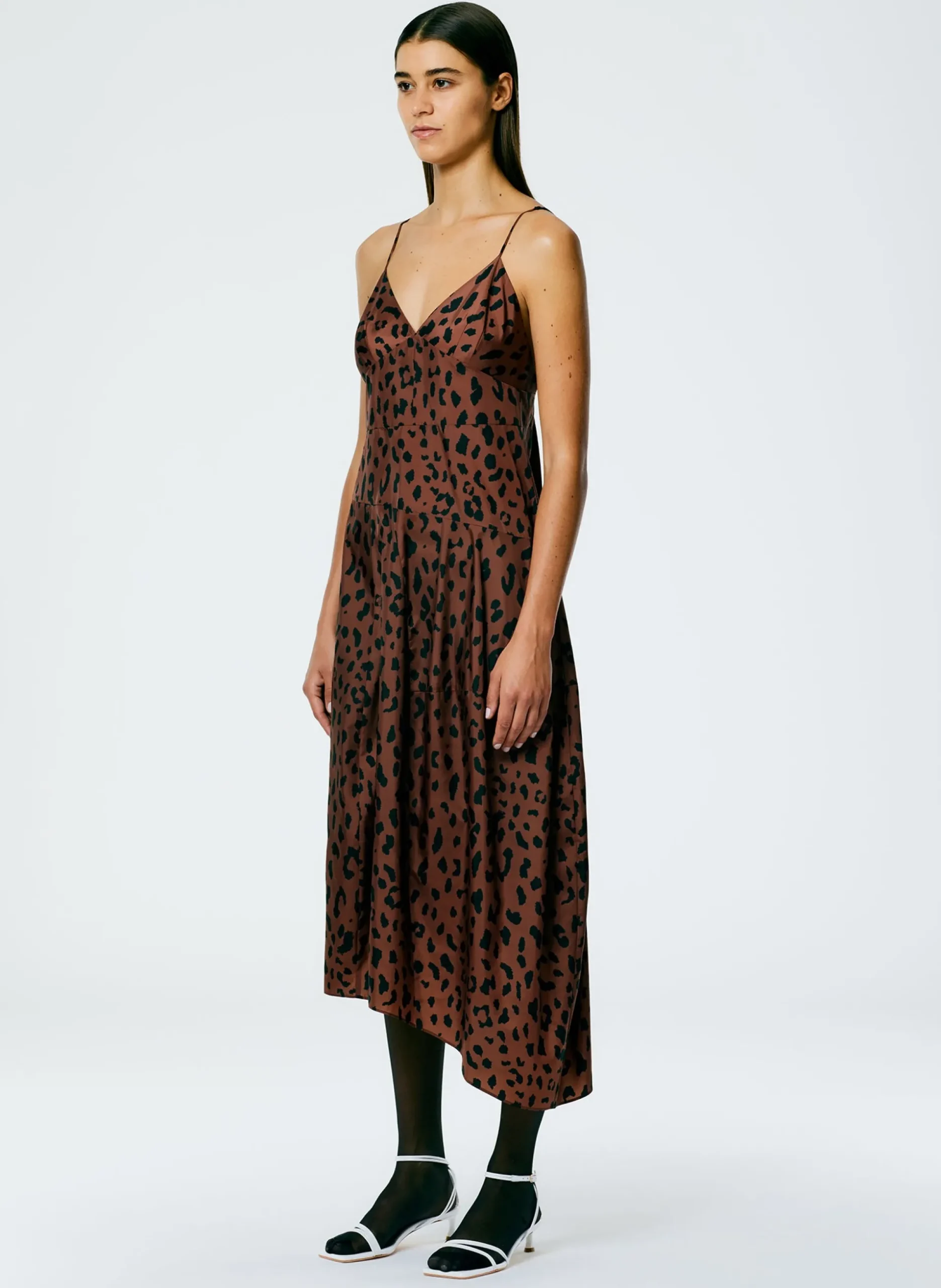 Recycled Sporty Nylon Cheetah Cami Dress