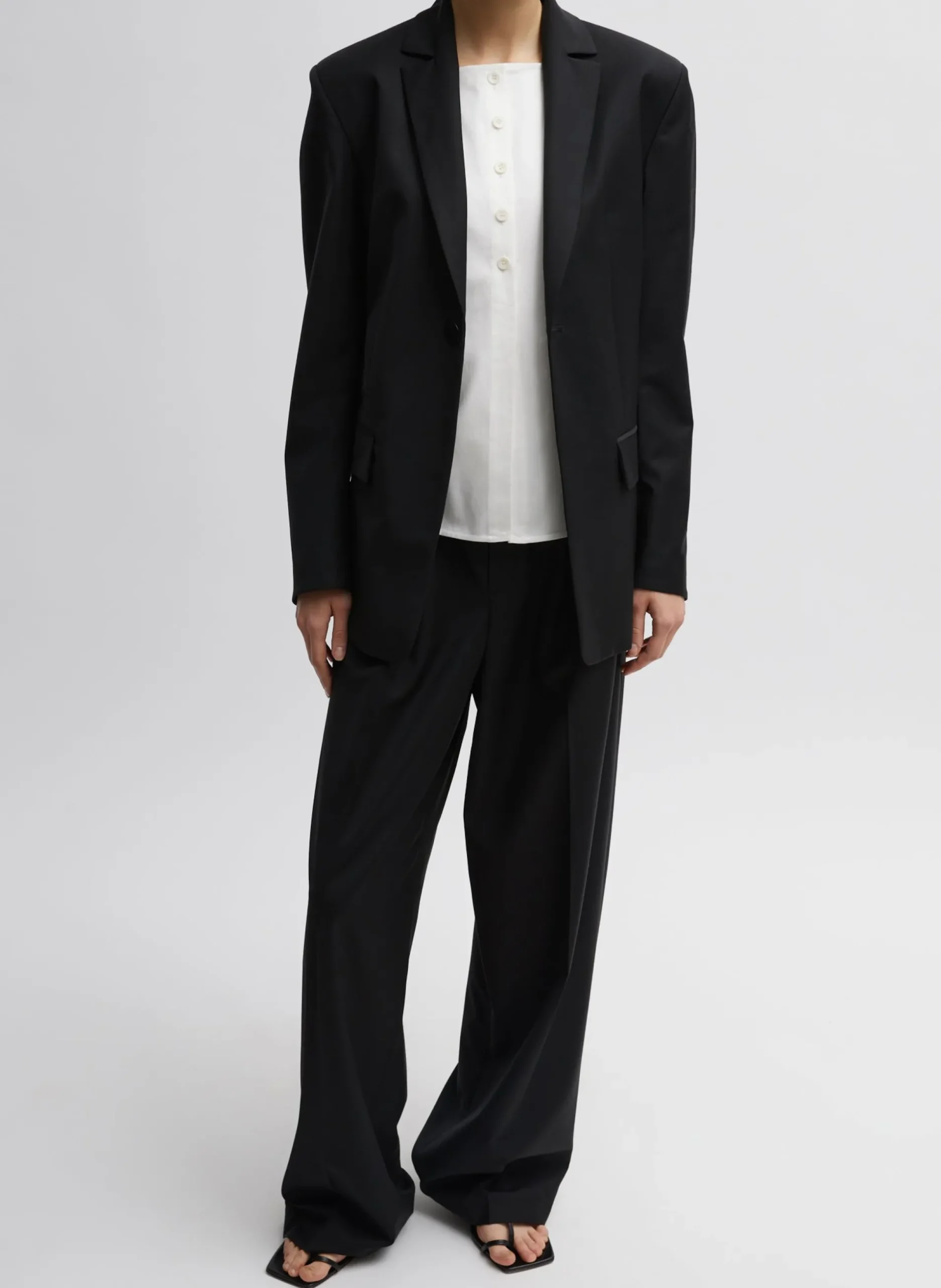 Recycled Tropical Wool Sculpted Blazer