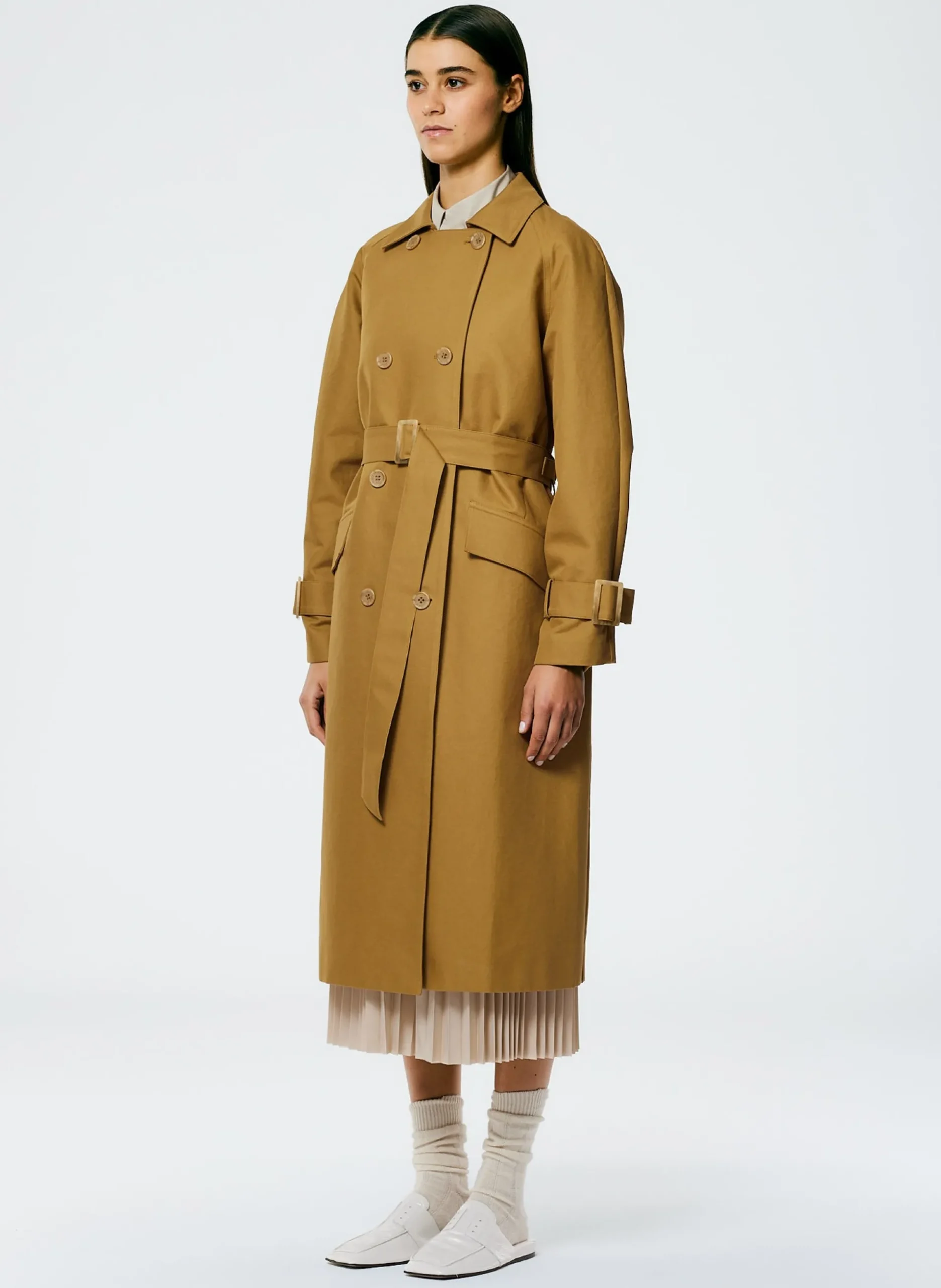 Sculpted Cotton Trench