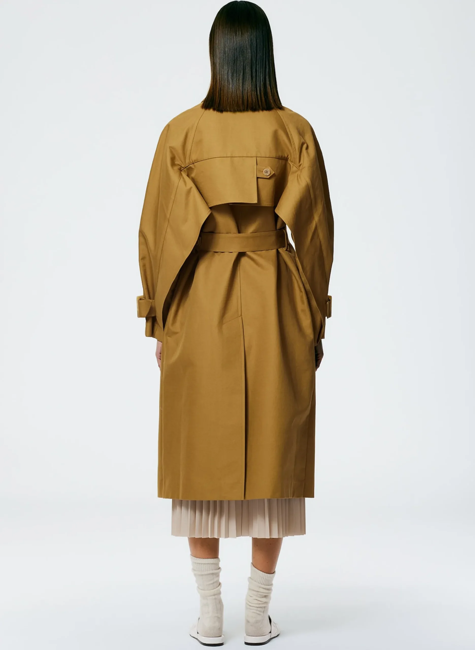 Sculpted Cotton Trench