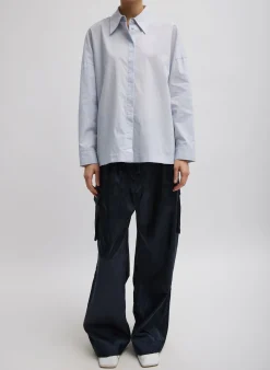 Shiny Nylon Pleated Stella Cargo Pant