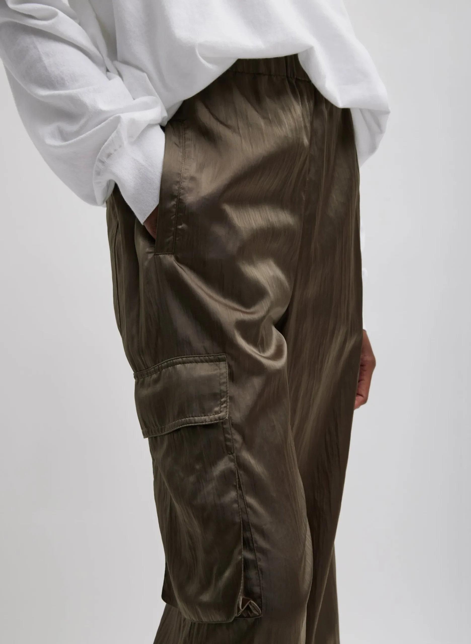 Shiny Nylon Pull On Wilt Jogger