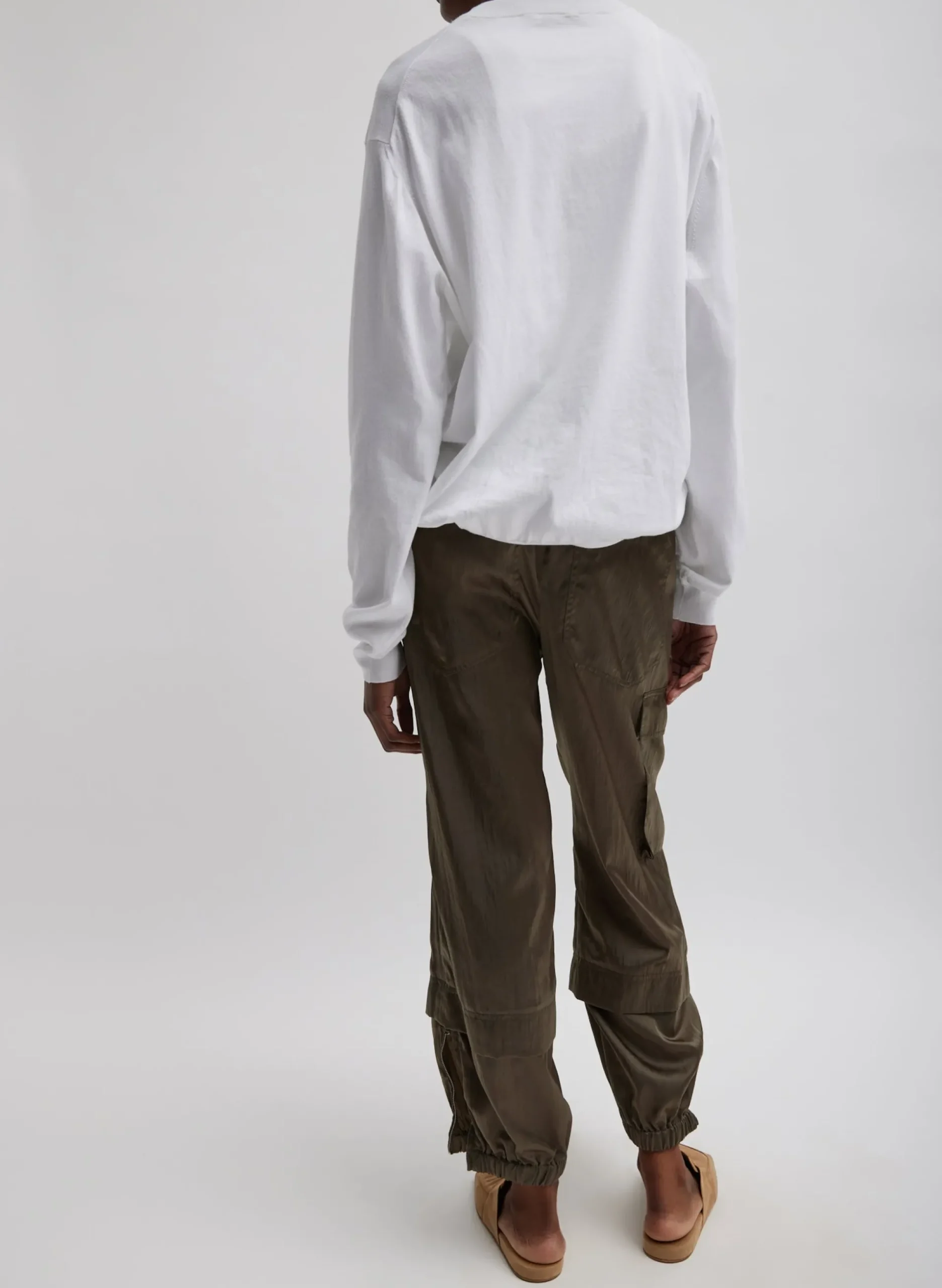 Shiny Nylon Pull On Wilt Jogger