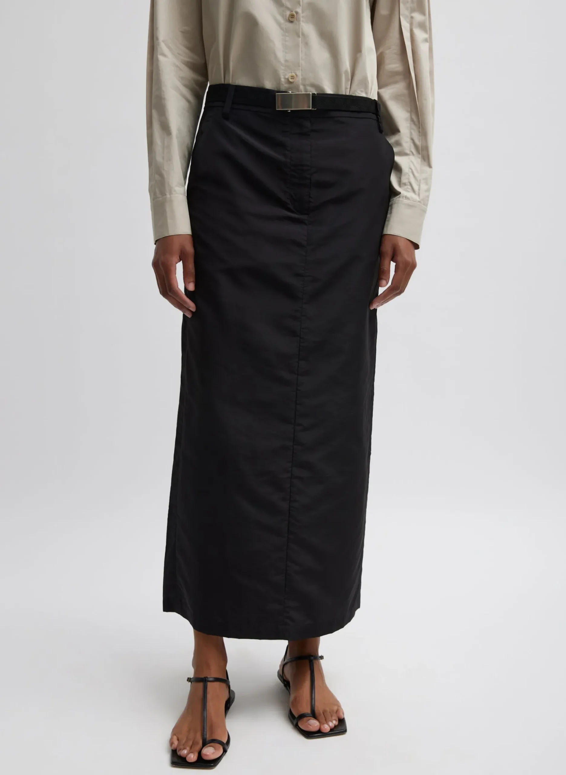 Silk Nylon Maxi Skirt