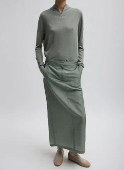 Silk Nylon Maxi Skirt