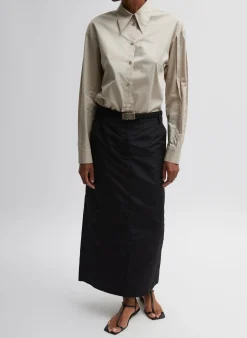 Silk Nylon Maxi Skirt