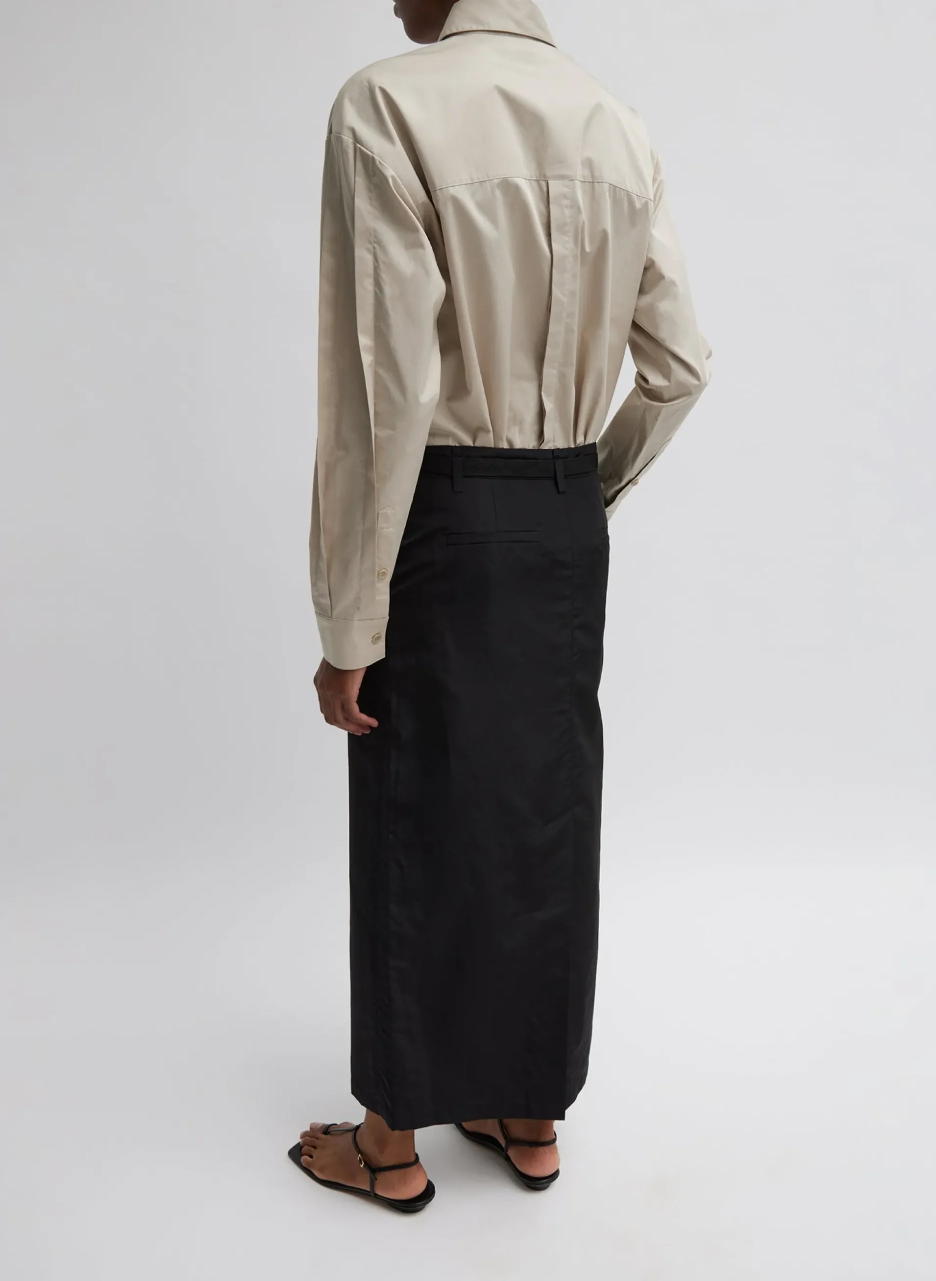 Silk Nylon Maxi Skirt