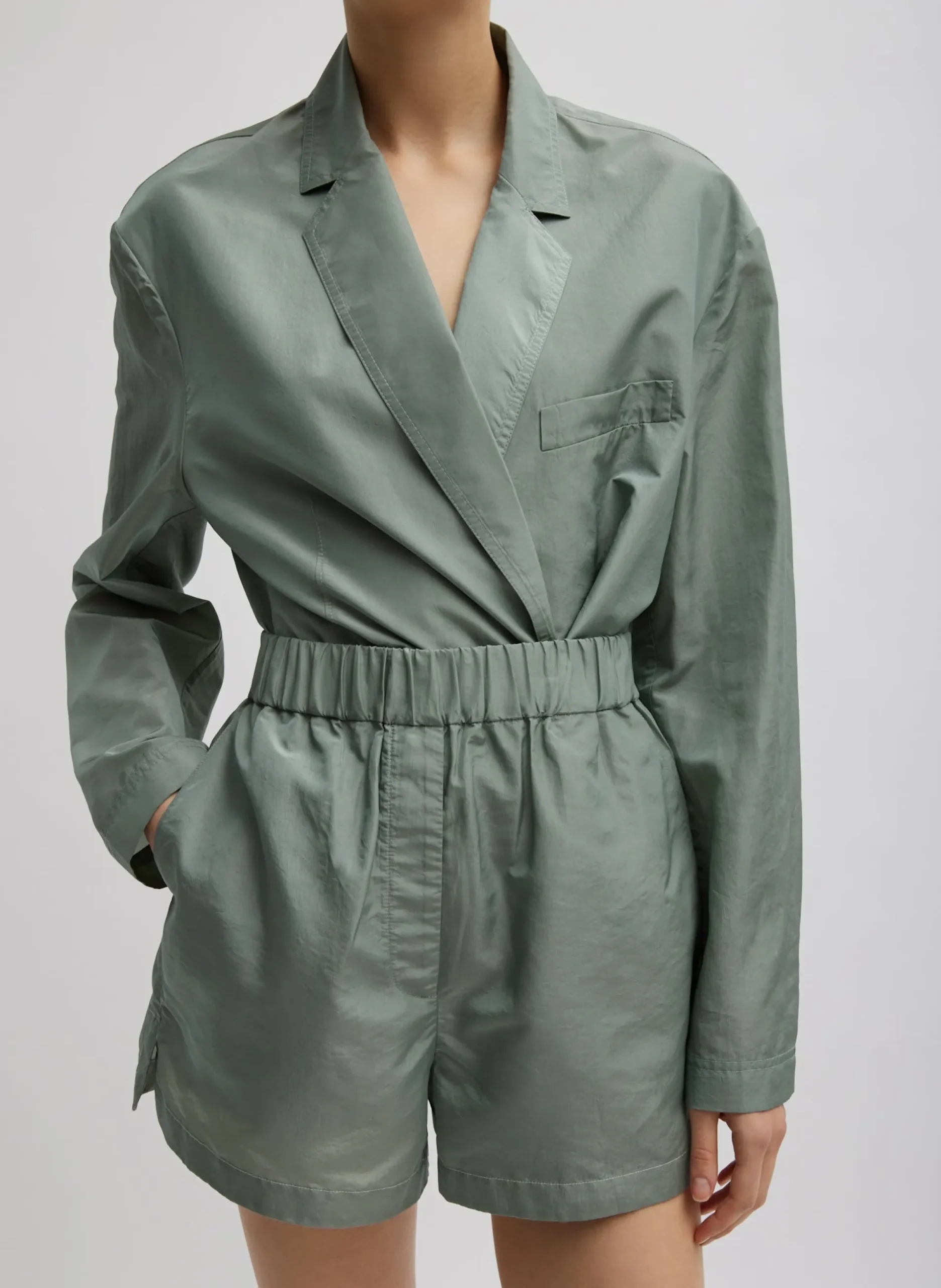 Silk Nylon Pull On Shorts