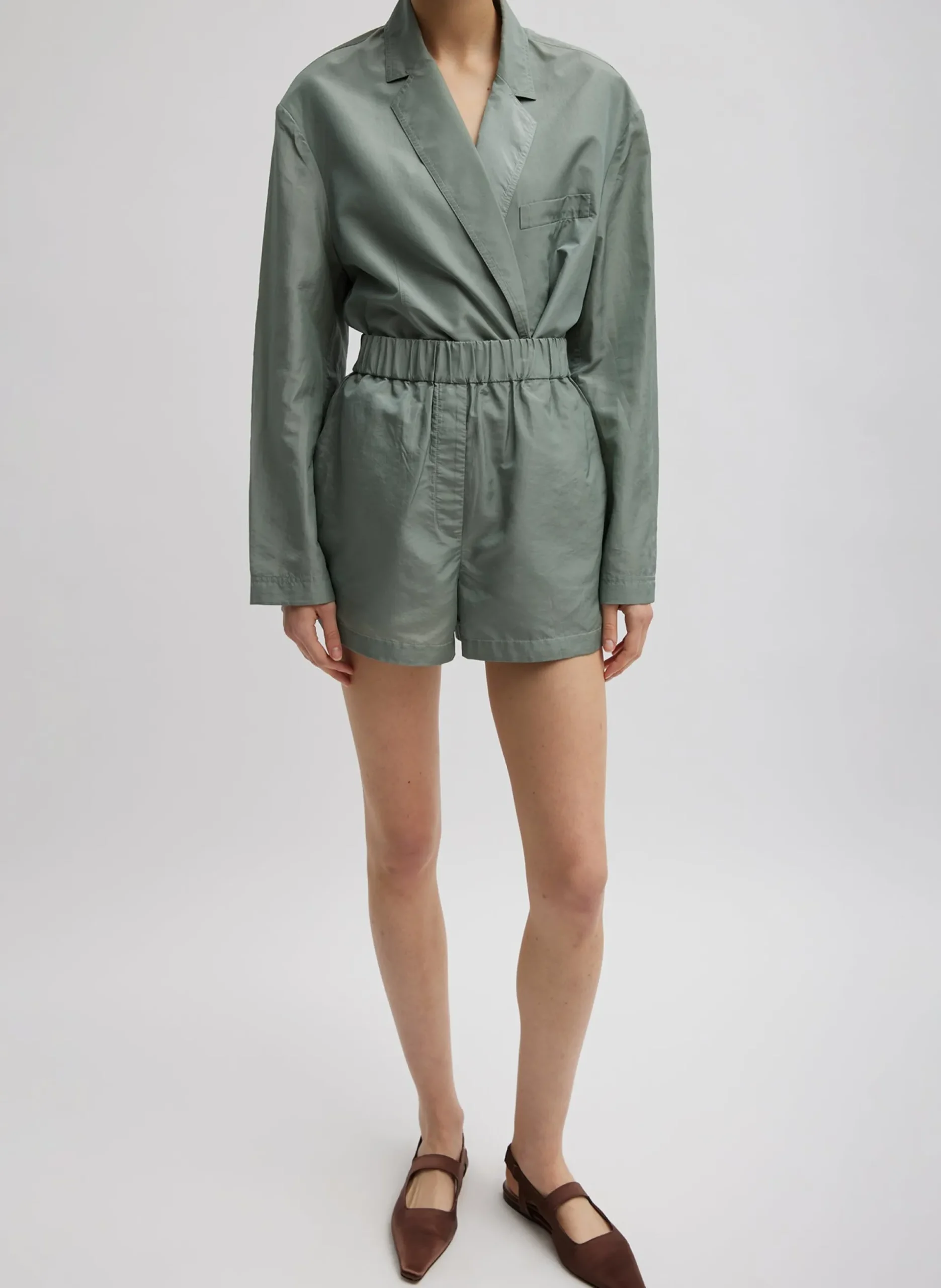 Silk Nylon Pull On Shorts