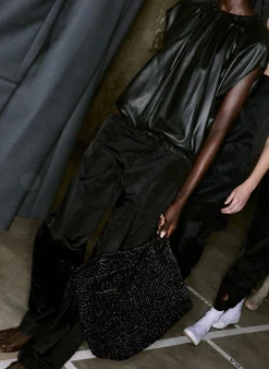 Silk Nylon Straight Leg Trouser