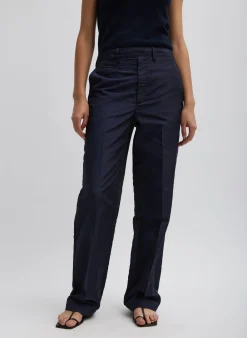 Silk Nylon Straight Leg Trouser