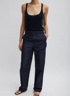 Silk Nylon Straight Leg Trouser