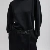 Silk Terry Sculpted Sleeve Slim Sweatshirt