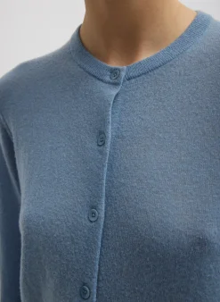 Skinlike Mercerized Wool Shrunken Cardigan