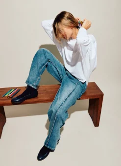 Spring Denim Tuck Jean