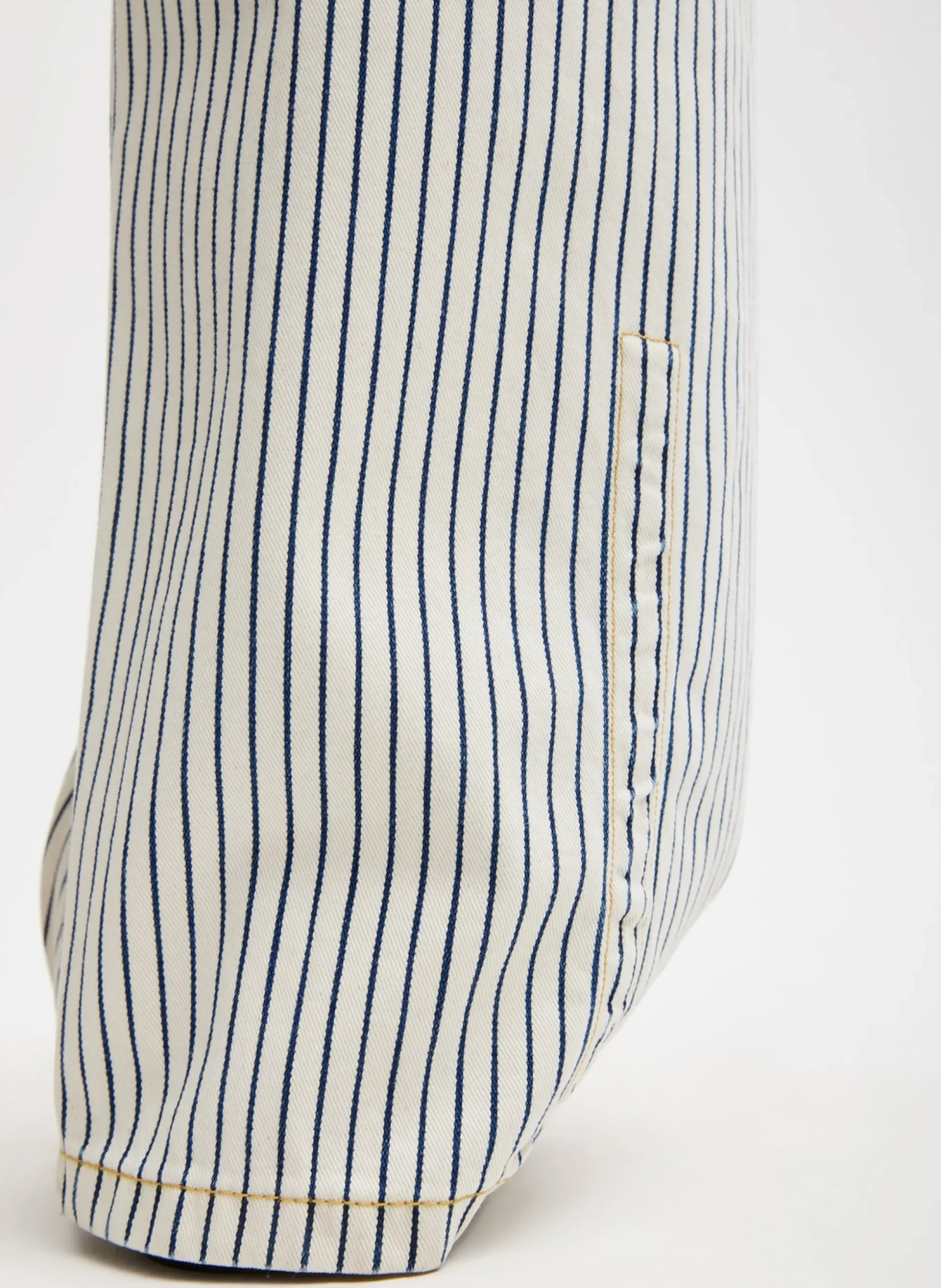 Stone Washed Striped Denim Sid Jean