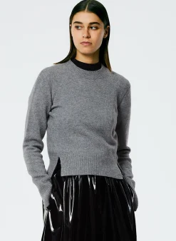 Stretch Cashmere Crewneck Pullover