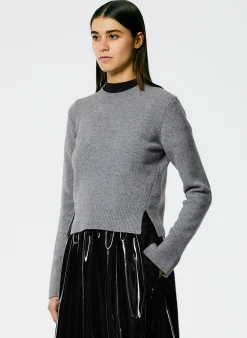 Stretch Cashmere Crewneck Pullover