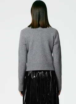 Stretch Cashmere Crewneck Pullover