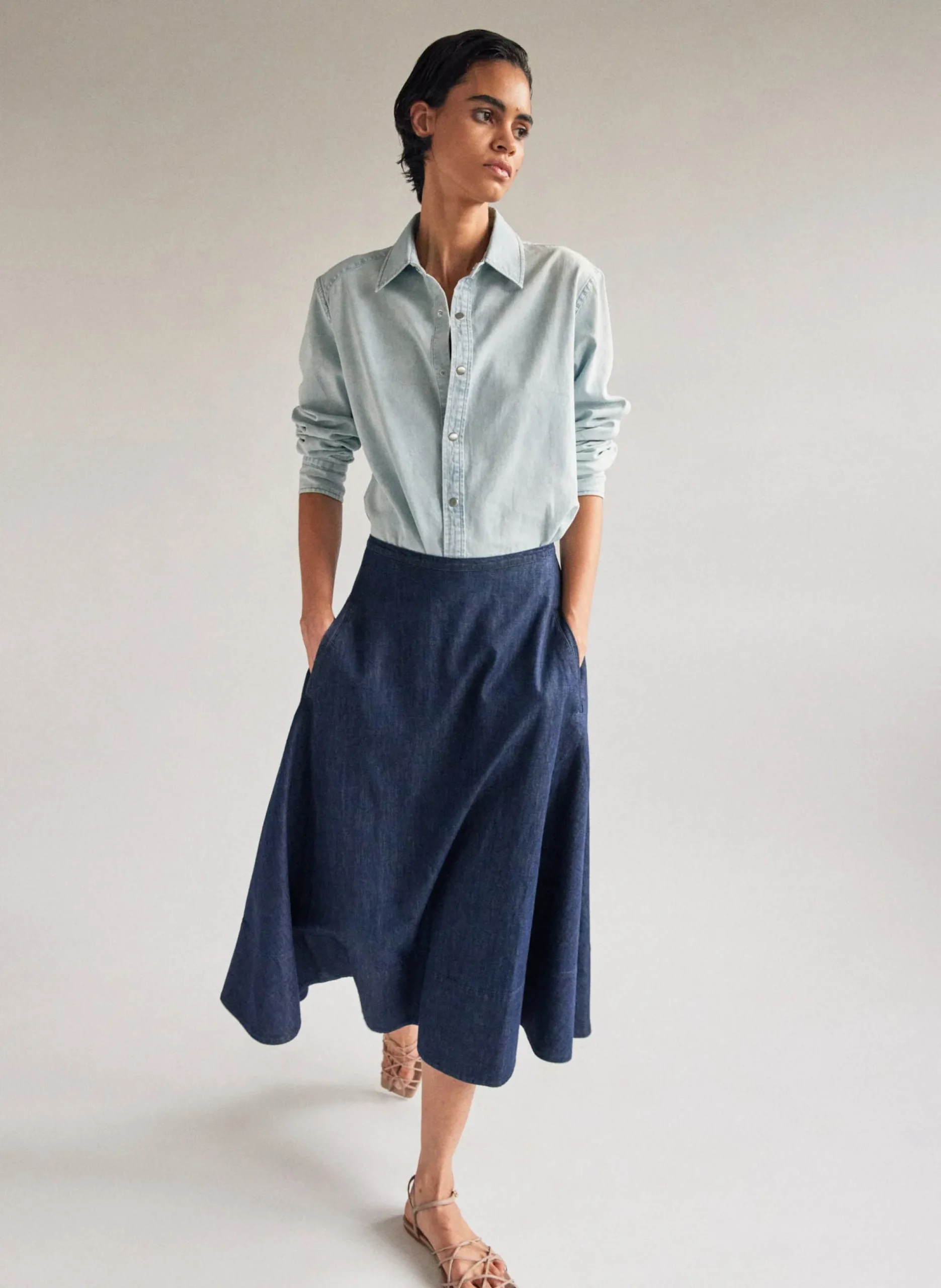 Summer Denim Circle Skirt