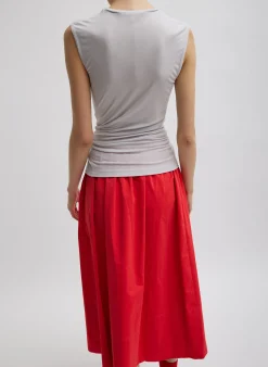 Tencel Knit Twisted Seam Tank