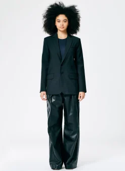 Tropical Wool Cutout Sleeve Marlon Blazer