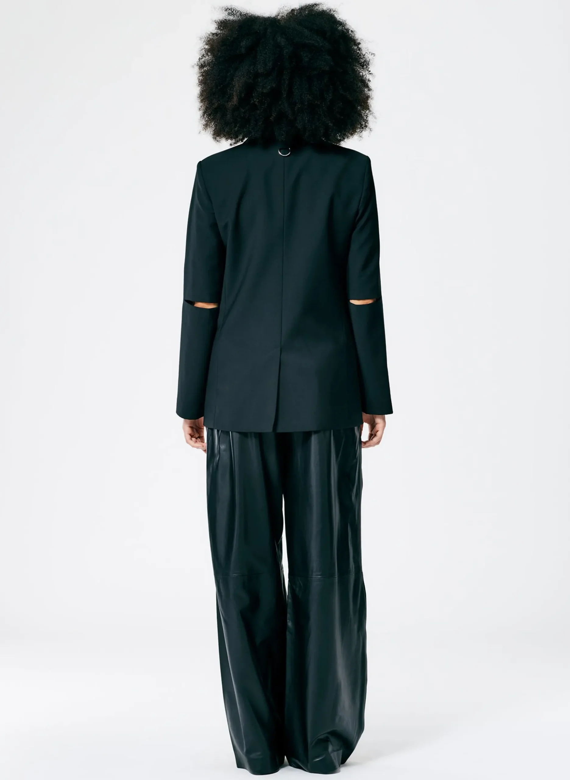 Tropical Wool Cutout Sleeve Marlon Blazer