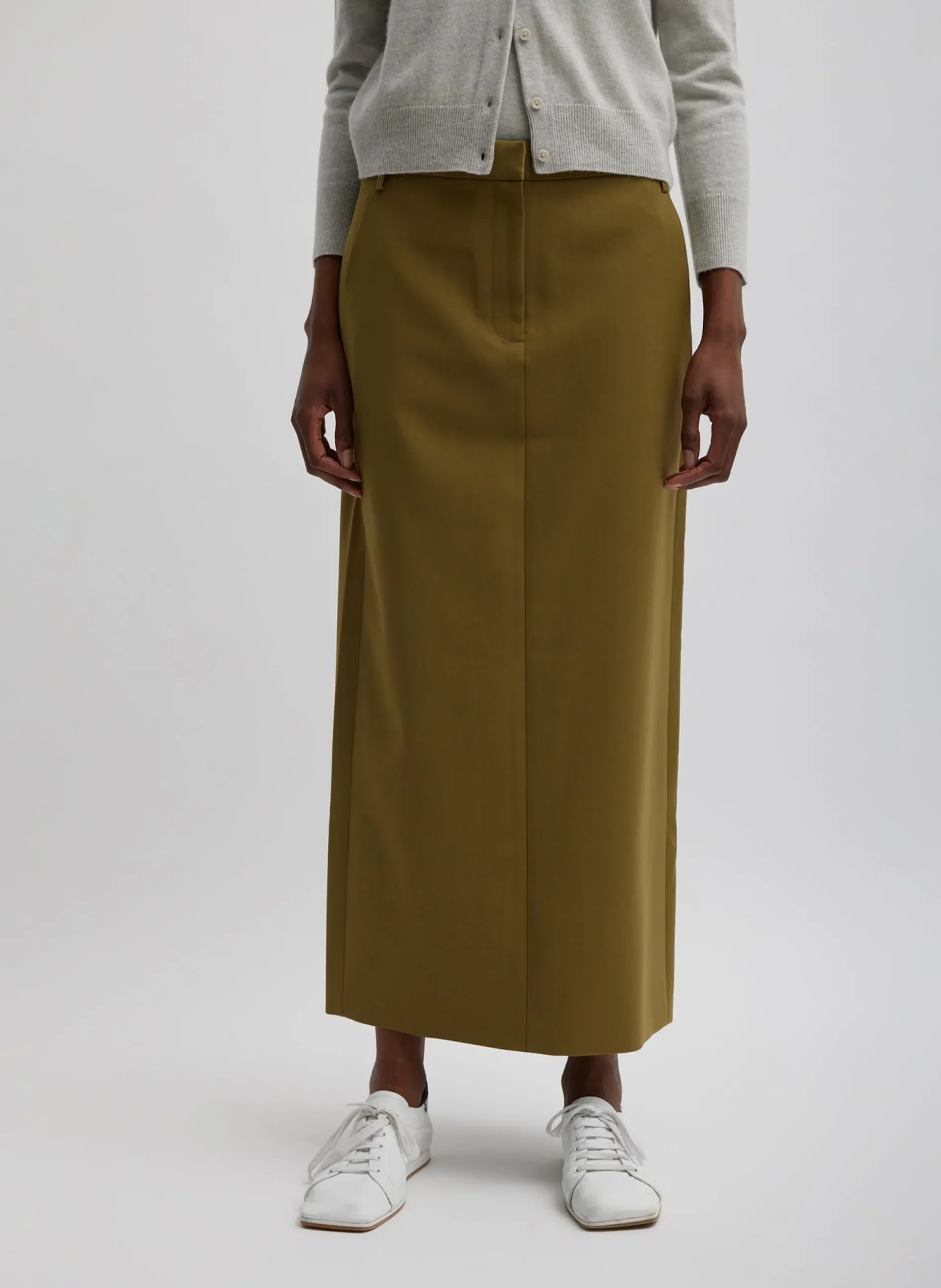 Tropical Wool Maxi Trouser Skirt
