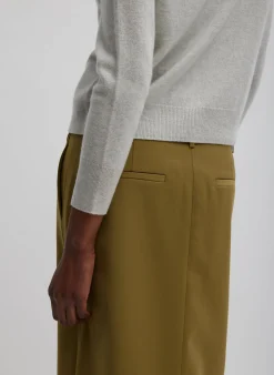 Tropical Wool Maxi Trouser Skirt