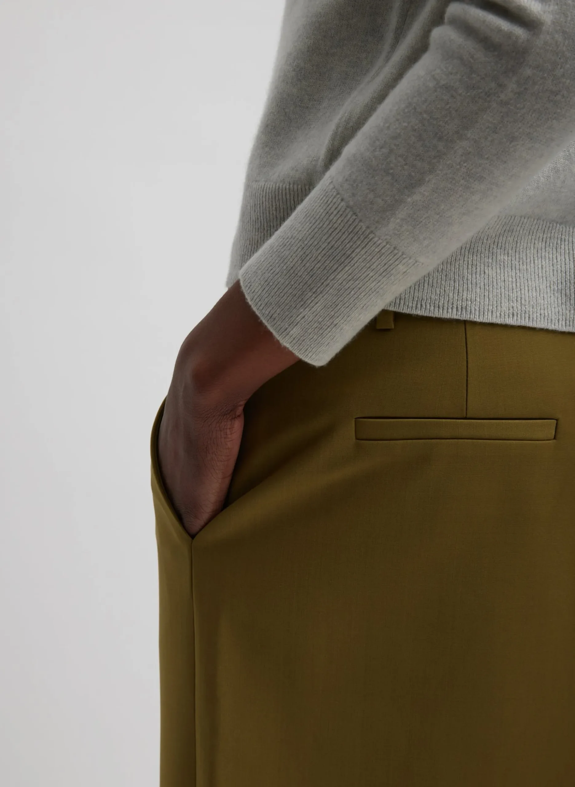 Tropical Wool Maxi Trouser Skirt