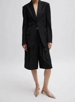 Tropical Wool Relaxed Cargo Short