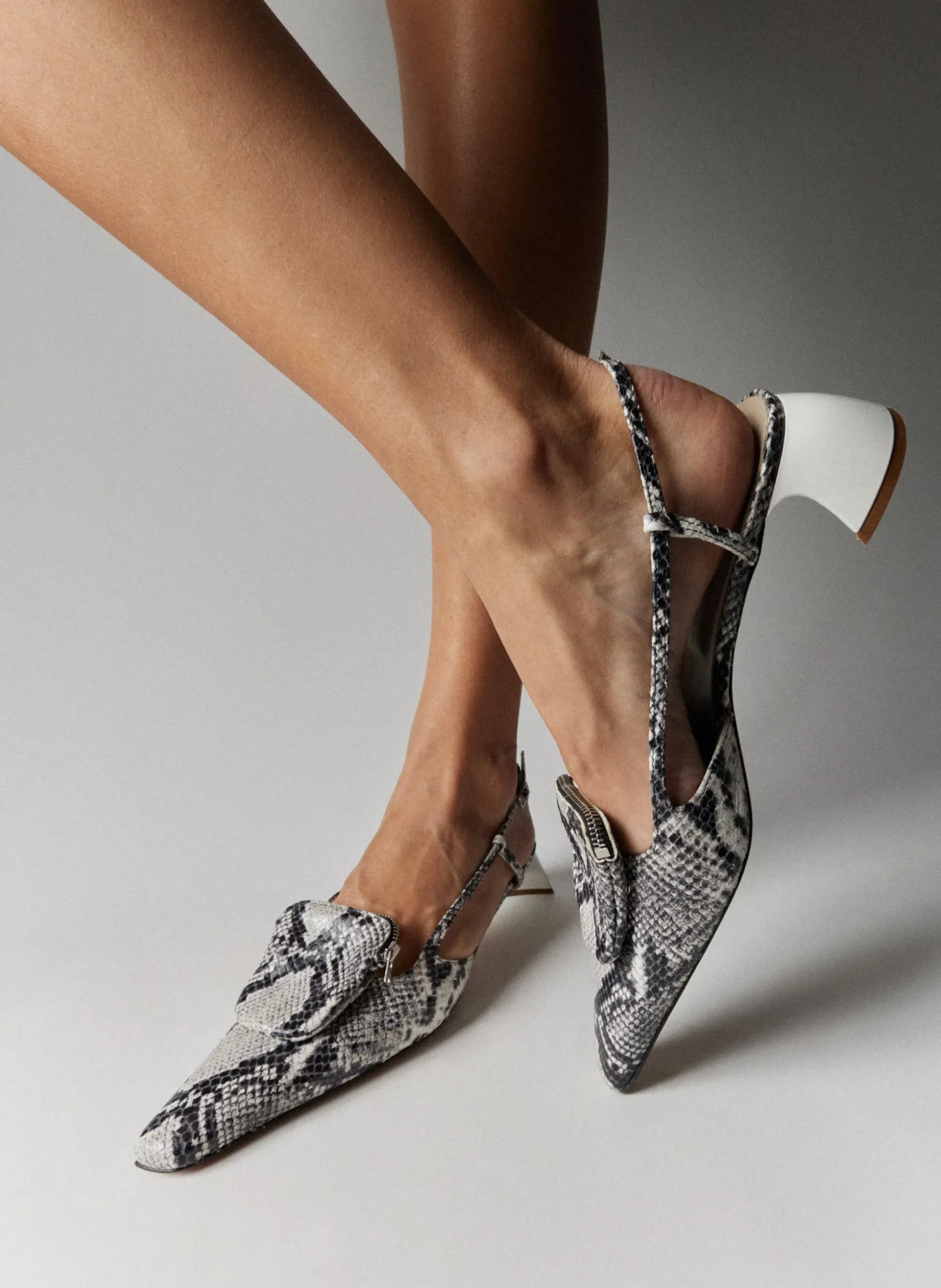 Victor Embossed Snake Slingback