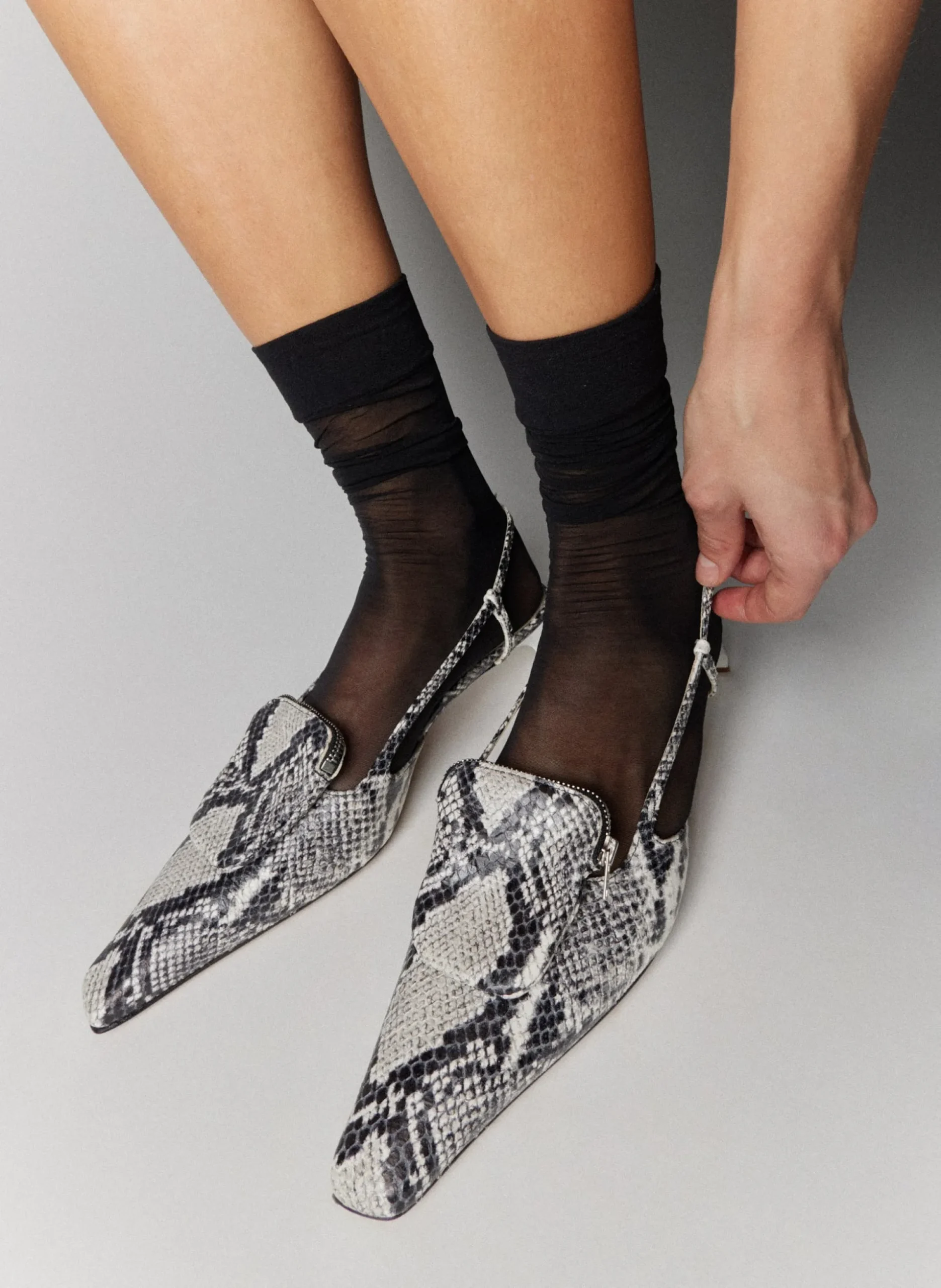 Victor Embossed Snake Slingback