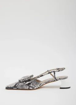 Victor Embossed Snake Slingback