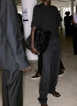 Vintage Black Denim Tuck Jean